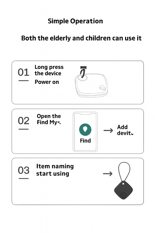 Smart Bluetooth Tracker – Find Lost Items Instantly with Apple’s “Find My” App